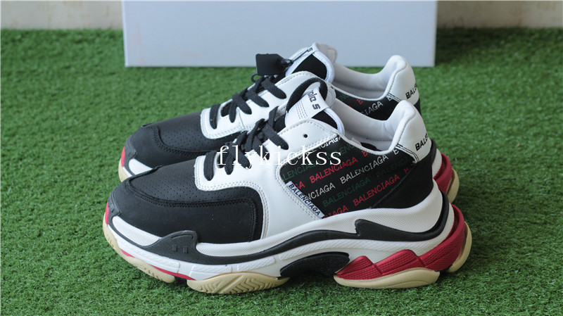 Balenciaga Triple S Sneaker Trainer Black White Green